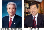 사진왼쪽: 김석산 한국청소년단체협의회 회장
사진오른쪽 : 조영주 KTF 사장
