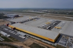 독일 라이프치히/할레 공항(Leipzig/Halle Airport)에 신축 완공된 DHL 유럽 항공물류 허브의 전경. 약 3억 유로를 투자했으며, 총 2,000,000㎡의 면적을 