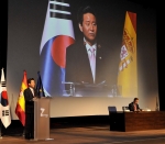 17일(한국시간) 한국의 날 기념사 중인 이재훈 지식경제부 차관.