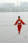 한강 위를 걷는다...‘세계한강줄타기대회 2008’ 2일 개최