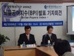 한국투명성기구, 국제투명성기구의 2008년 뇌물공여지수(BPI) 발표