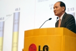 LG전자 남용 부회장이 13일 열린 주주총회에서 지난해 사업성과에 대해 발표하고 있다.