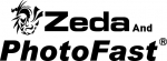 PhotoFast 사의 로고와 (주)포토패스트 코리아의 자사 브랜드인 Zeda 로고