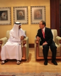 오명 건국대 총장이10일(현지시각) 두바이를 방문, 아랍에미레이트(UAE)의 셰이카 나이얀 빈 무바라크 알 나이얀(Sheikh Nahyan bin Mubarak al nahyan)