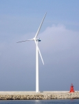 현대중공업이 지난 2009년 6월 울산 본사 내 설치, 가동 중인 1.65MW급 풍력발전기 모습