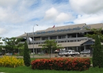 라오스에서 가장 큰 규모인 비엔티안 '와타이'국제공항, 이 공항은 일본의 지원자금으로 만들었다.