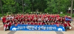 대한민국의 승리를 기원하는 아식스스포츠 직원들