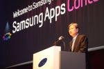 삼성전자 영상디스플레이사업부 윤부근 사장이 서울 서초동 삼성전자 서초사옥 5층 다목적홀에서 진행된 세계 최초 TV용 애플리케이션 콘테스트인 'Samsung Apps Con
