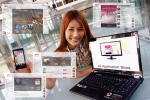 LG전자 모델이 7월 확대 개편한 해외 애플리케이션 스토어(www.lgapplication.com)를 선보이고 있다. LG전자는 국내에서도 8월 중 옵티머스Z 출시 및 옵티머스Q 