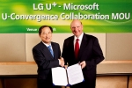 LG유플러스 이상철 부회장과 마이크로소프트 스티브 발머 CEO는 마이크로소프트 미국 본사에서 중소기업의 IT 경쟁력 강화를 위해 클라우드 기반의 SaaS 서비스 사업을 공동 추진키