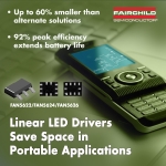 휴대제품 백라이트 장치의 공간을 줄일 수 있는 페어차일드의  Linear LED 드라이버