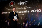 13일 19시30분(홍콩현지시각) 홍콩 포시즌스호텔에서 열린 「Triple A Investment Awards 2010」에서 하나은행 PB본부 권준일 부행장보가 ‘2010년 대한민