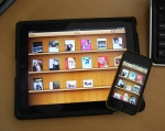 사용자가 편집한 포토북을 아이패드와 아이폰에 전자책으로 넣은 화면