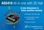 오스트리아마이크로시스템즈, 3D 홀 플랫폼의 최초 제품인 AS5410 절대 선형 위치 센서 IC 발표