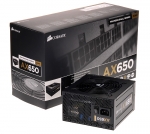 이번에 출시된 CORSARI AX650 제품 사진
