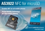 오스트리아마이크로시스템즈가 인피니언과의 협력으로 개발된 업계 최초의 스탠드 얼론 NFC 마이크로SD용 데모를 발표했다.
