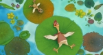 애니메이션 '마당을 나온 암탉'의 주요 캐릭터인 잎싹과 초록