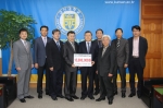 군산대학교 주요 보직자 일동이 4월 25일(수) 군산대학교 본부 총장 접견실에서 대학 발전기금 1500만원을 기부하였다.