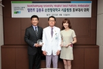 순천향대 서울병원 홍보대사 배우 길용우 씨(왼쪽), 기상캐스터 배수연 씨(오른쪽)