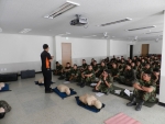 연천소방서는 10일 연천군 8750부대에서 현역병사 50여명을 대상으로 심폐소생술 및 응급처치 교육을 실시했다.