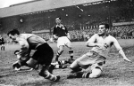 1948년 개최된 제14회 런던 올림픽 중 스웨덴과의 축구 경기 모습(사진 출처: 중앙 포토)
