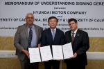 현대기아차 '현대 공동연구 센터(Hyundai Center of Excellence)’설립 양해각서(MOU)를 체결- 현대•기아차는 미국 최고의 차량 기술관련 연구 대학인