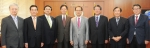 사진 왼쪽부터 구자현, 박동기, 유일상, 오성삼 명예교수, 송희영 총장, 육완방, 한득영, 장상근 명예교수