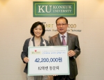 건국대학교는 82학번 동문회(회장 김은정)가 올해 입학 30주년을 맞아 모금한 4,220만원을 학교발전기금으로 기부했다고 2일 밝혔다.