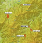 운봉고원 제철유적 분포도