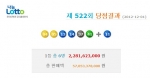 로또 522회 당첨번호 4, 5, 13, 14, 37, 41 보너스 11