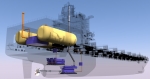 디섹이 설계할 LNG 추진 컨테이너선의 조감도 모습