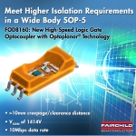 페어차일드 반도체는 와이드 바디 5핀 SOP로 Optoplanar 기술을 적용함으로써 잡음 내구성이 뛰어난 로직 게이트 옵토커플러 제품 FOD8160을 개발했다.