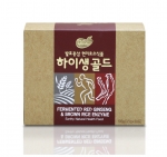 하이모가 홍삼과 현미를 혼합하여 복합 발효한 프리미엄 효소식품 하이생 골드를 출시했다.