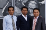 왼쪽부터 강영학 관리이사, 이찬석 위원장, 오치복 대표