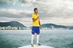 Luiz Gustavo unveils NIKE&#039;s new Brasil Kit today in Rio.