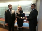 Colonel Mohammed Hamid bin Dalmouj Al Dhaheri, Ms. Anne-Mary Slaughter and Major Ali Abdullah Bin Da