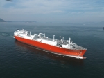 대우조선해양이 지난 2010년 건조, 벨기에 엑스마 사에 인도한 LNG 재기화운반선(LNG-RV)의 시운전 모습