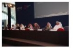 Members of the New Doha International Airport Steering Committee participate on panel at press confe