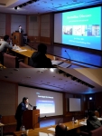 민트영상의학과 배재익 원장(위)과 김재욱 원장(아래)이 IICIR 2014에서 외국인 의료진을 대상으로 인터벤션 강연을 하고 있다.