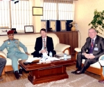 Colonel Abdul Rahman Al Hammadi during the meeting with Mr. Mark Gilmore