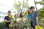 건국대 보건환경과학과와 녹지환경계획학과 학생들이 도심의 버려진 자투리 땅이나 누구도 돌보지 않는 거리 빈터에작은 정원을 만드는 ‘게릴라 가드닝’ 봉사활동을 벌이고 있다.