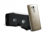 LG전자가 제공하는 VR기기 VR for G3의 후면과 G3 스마트폰 후면 이미지.