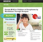 세계최대 소셜커머스 기업 그루폰이 국제구호 NGO단체인 월드쉐어와 함께 나눔을 펼친다