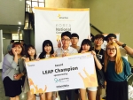건국대가 동그라미재단이 진행한 지역사회 문제해결형 청년 기업가정신 액셀러레이팅 프로그램에서 건국대 학생들로 구성된 물결팀이 도시 어촌의 공동어업 활성화 프로젝트로 최종 우승을 차지