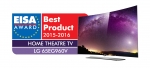 LG 울트라 올레드 TV 유럽 홈씨어터 TV EISA는 LG 울트라 올레드 TV에 대해 깊은 블랙과 명암비가 보여주는 최고의 화질에 감명을 받았다며 얇은 디자인과 편리한 웹OS 운