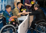 제32회 전국장애인기능경기대회 폐회식에서 박승규 한국장애인고용공단 이사장이 수상자에게 시상하고 있다