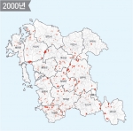 2000년 기준 충남 과소&고령화 핫스팟