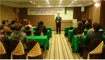 동명대 산업체 재직자교육에서 참여 임직원들에게 인사말을 하는 신동석 LINC 사업단장