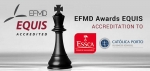 EFMD가 카톨리카 포르투게사 대학교 카톨리카 포르투 비즈니스 스쿨, ESSCA 경영대학에 EQUIS 인증을 수여했다