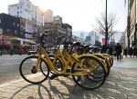 오포가 부산에서 공유 자전거 서비스를 시범 출시했다. 사진은 오포 비고정형 공유 자전거